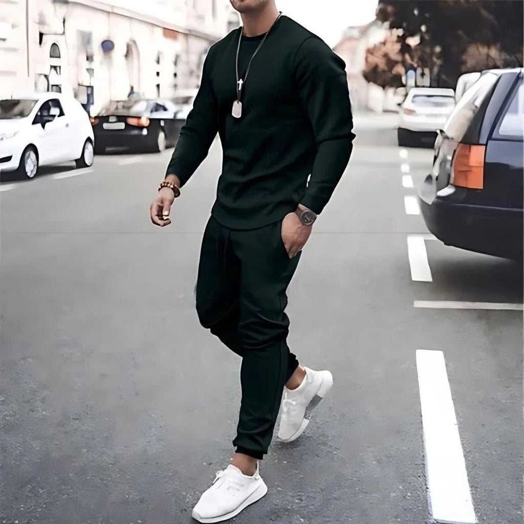 Frederick | Chic Ribbed Cuff Jogger Tracksuit Set