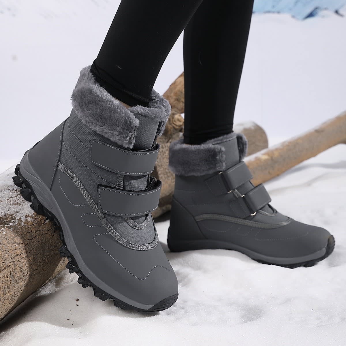 Freya | Polished Fleece-Lined Waterproof Snow Boots
