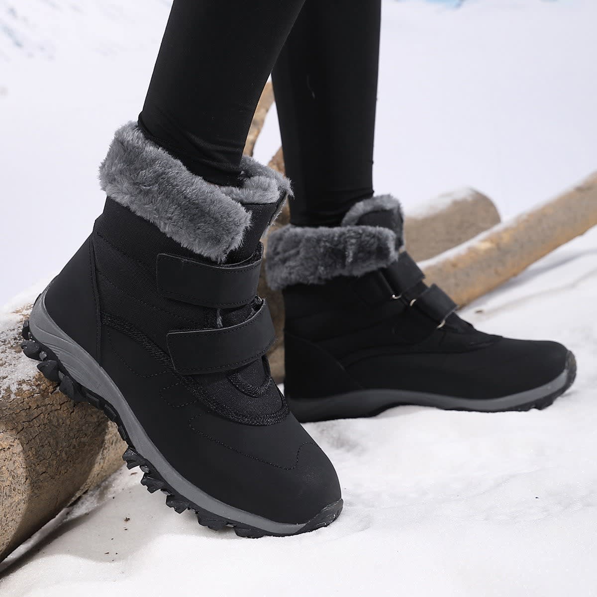 Freya | Polished Fleece-Lined Waterproof Snow Boots