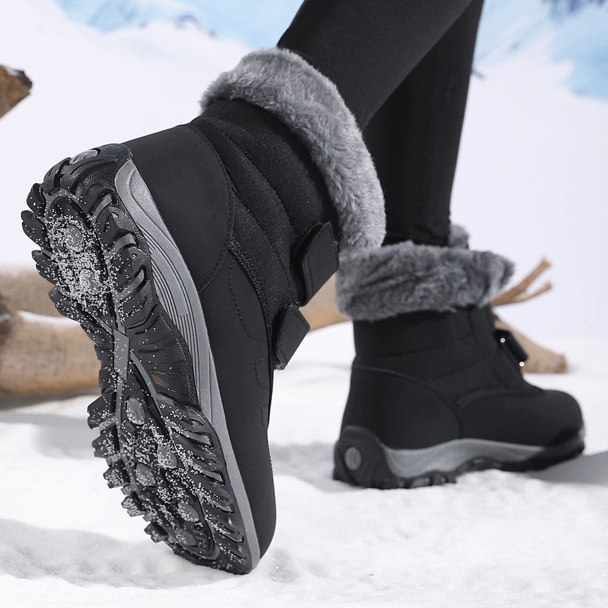 Freya | Polished Fleece-Lined Waterproof Snow Boots