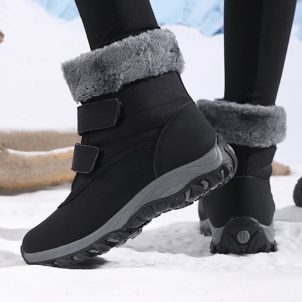 Freya | Polished Fleece-Lined Waterproof Snow Boots