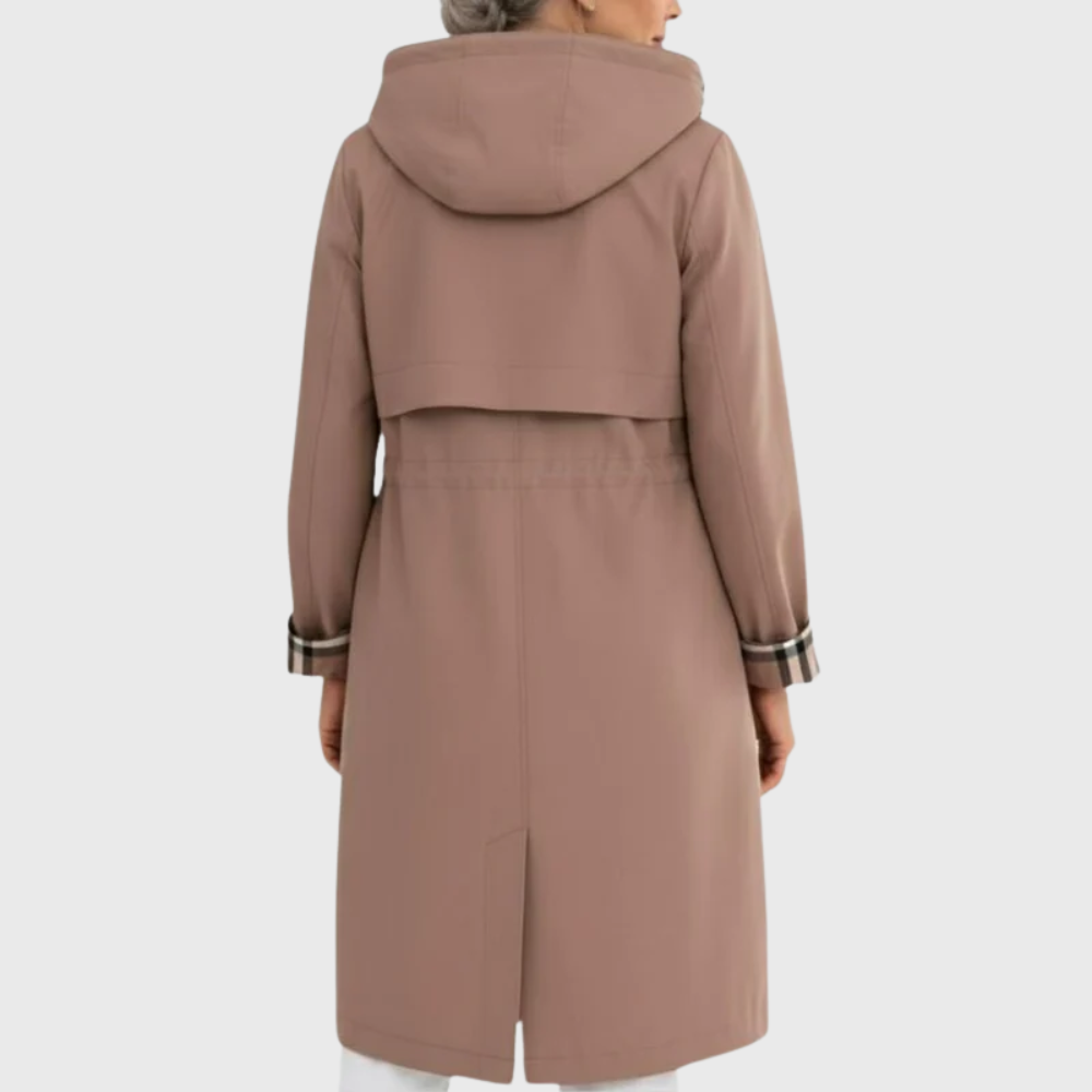 Freya | Sophisticated Hooded Longline Waterproof Jacket