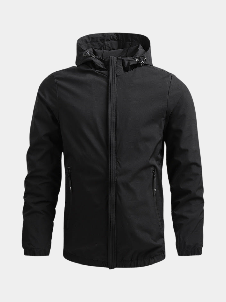 Gabriel | Polished Hooded Waterproof Jacket with Zip Pockets