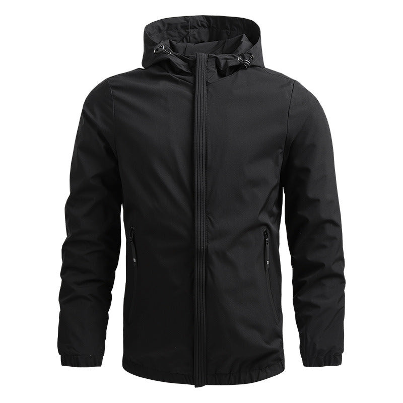 Gabriel | Polished Hooded Waterproof Jacket with Zip Pockets