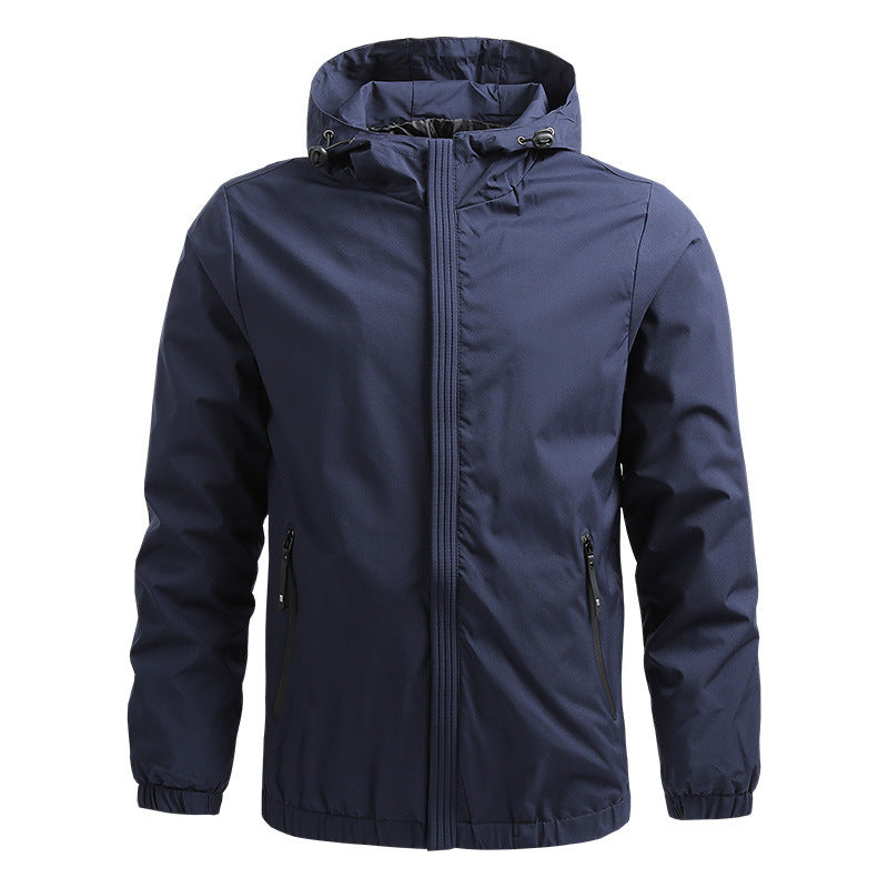 Gabriel | Polished Hooded Waterproof Jacket with Zip Pockets