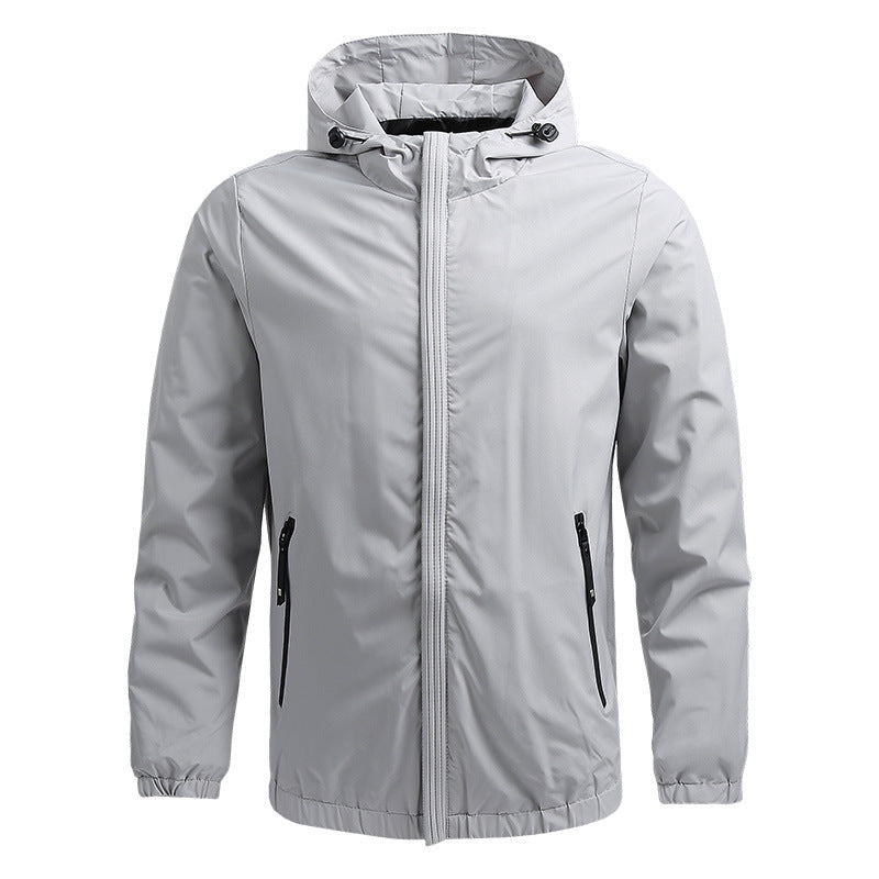 Gabriel | Polished Hooded Waterproof Jacket with Zip Pockets