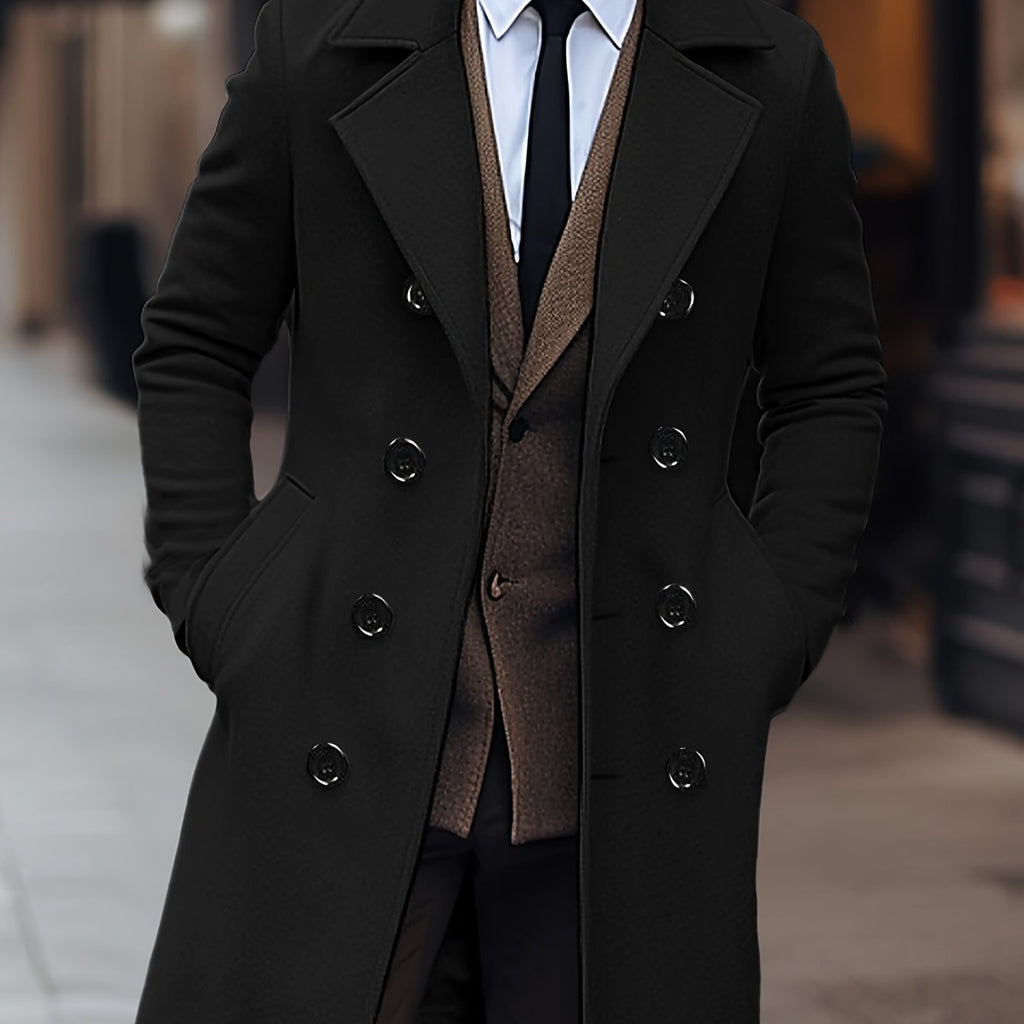 Gabriel | Refined Double-Breasted Tailored Mens Overcoat