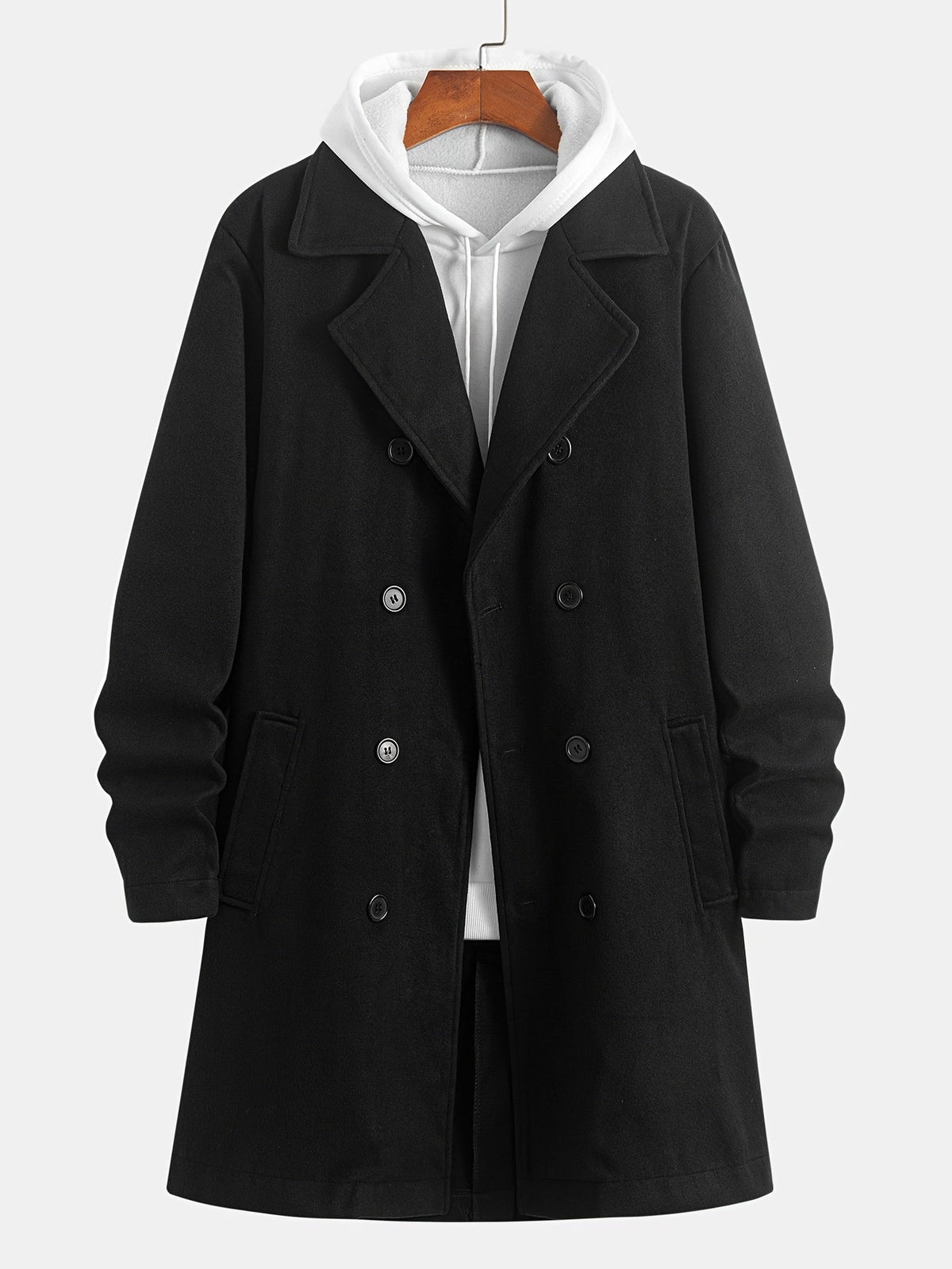 Gabriel | Refined Double-Breasted Tailored Mens Overcoat