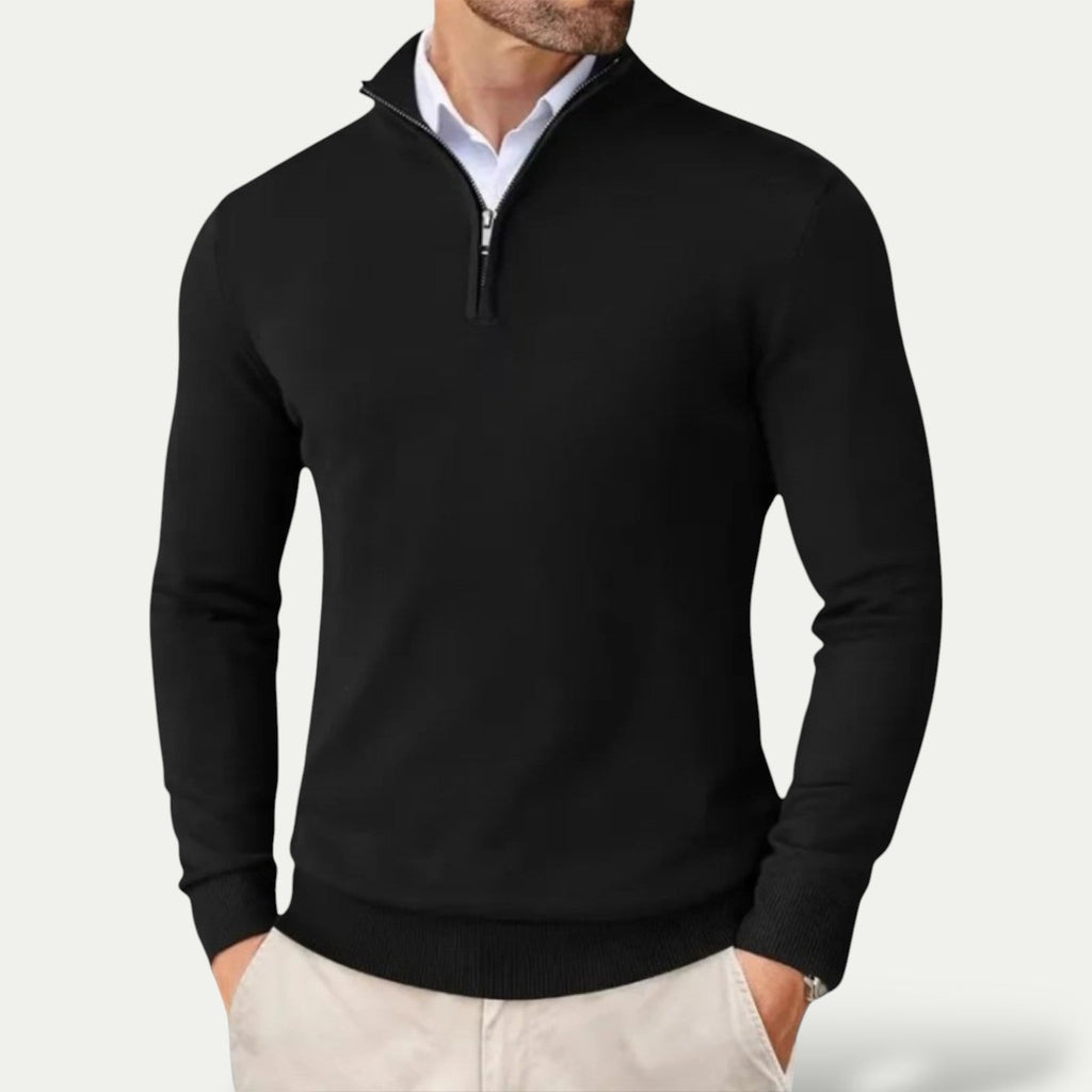 Gabriel | Slim Fit Half Zip Mens Knit Jumper