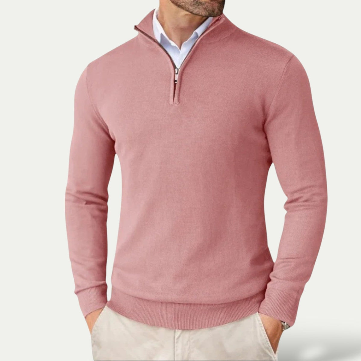 Gabriel | Slim Fit Half Zip Mens Knit Jumper