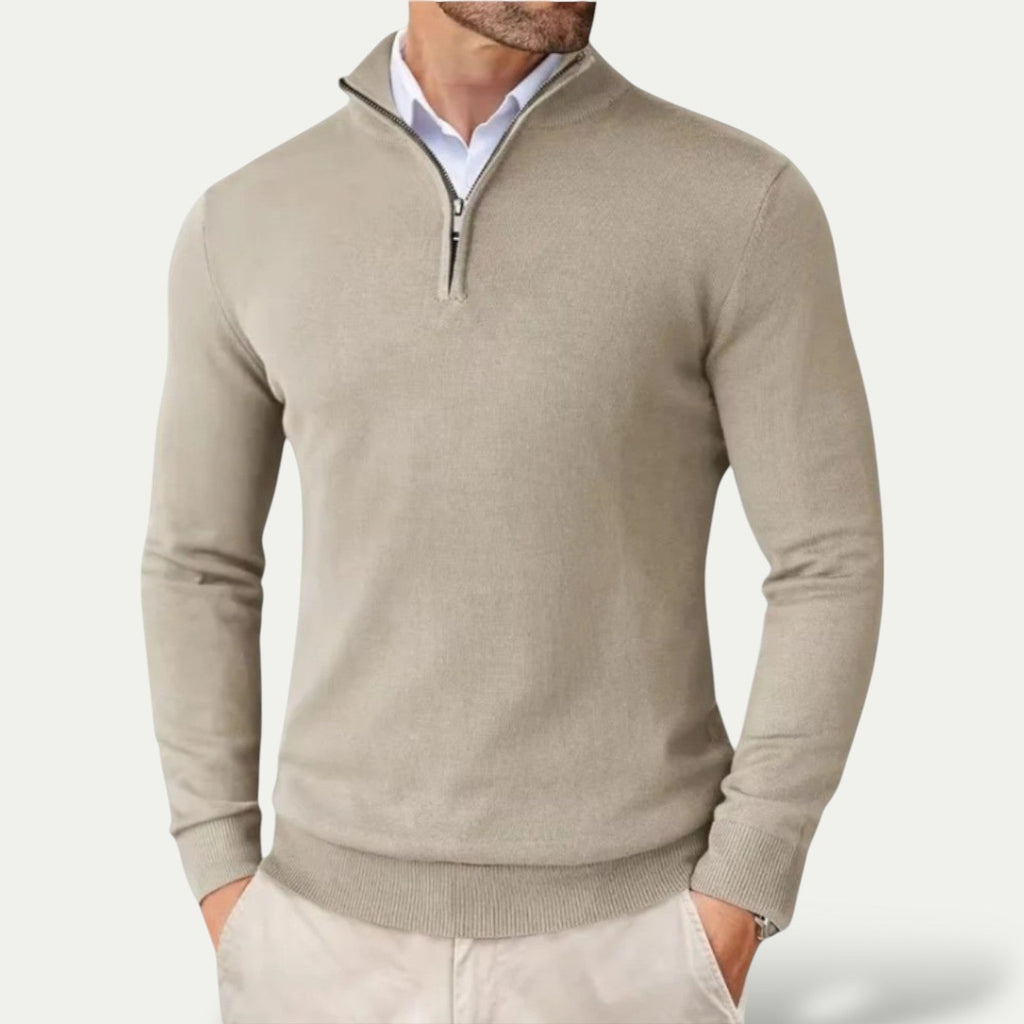 Gabriel | Slim Fit Half Zip Mens Knit Jumper