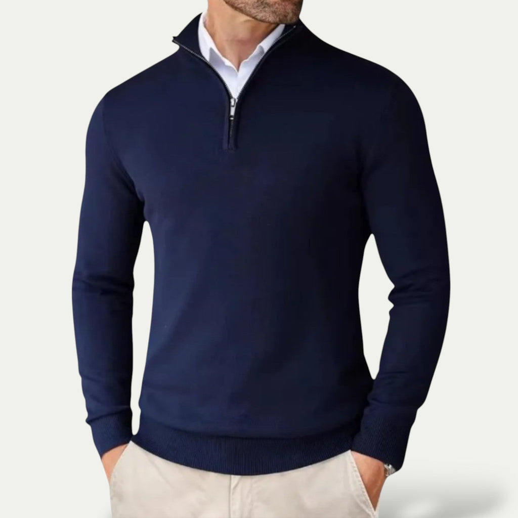 Gabriel | Slim Fit Half Zip Mens Knit Jumper