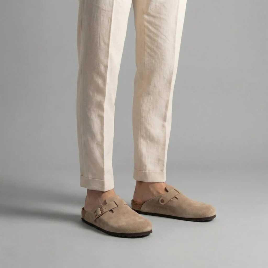 George | Elegant Buckle Strap Slippers Clog Mules