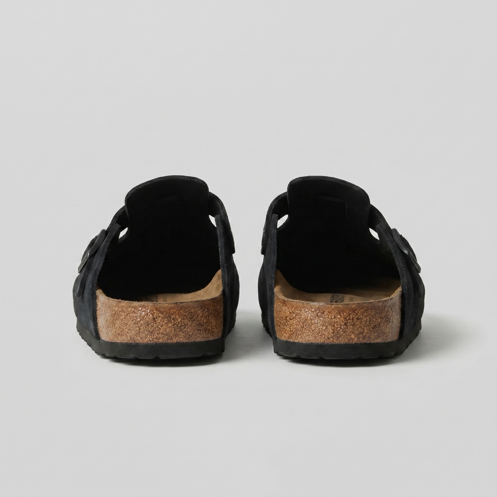 George | Elegant Buckle Strap Slippers Clog Mules