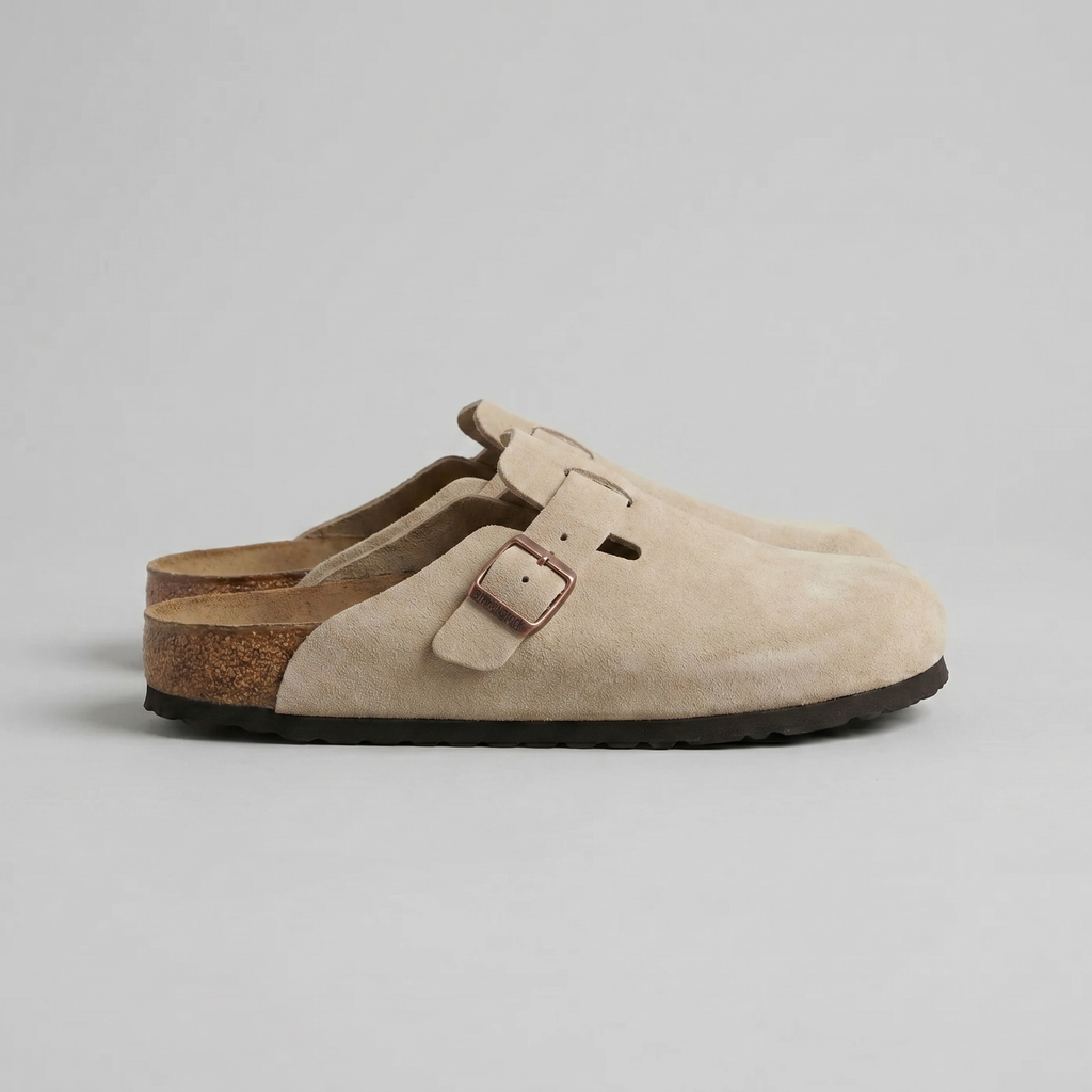George | Elegant Buckle Strap Slippers Clog Mules