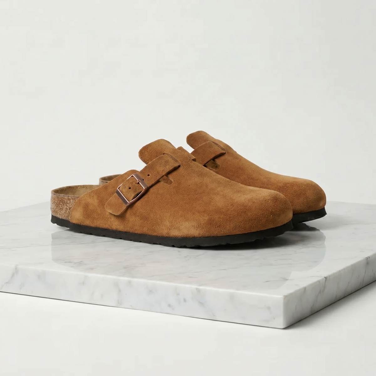 George | Elegant Buckle Strap Slippers Clog Mules