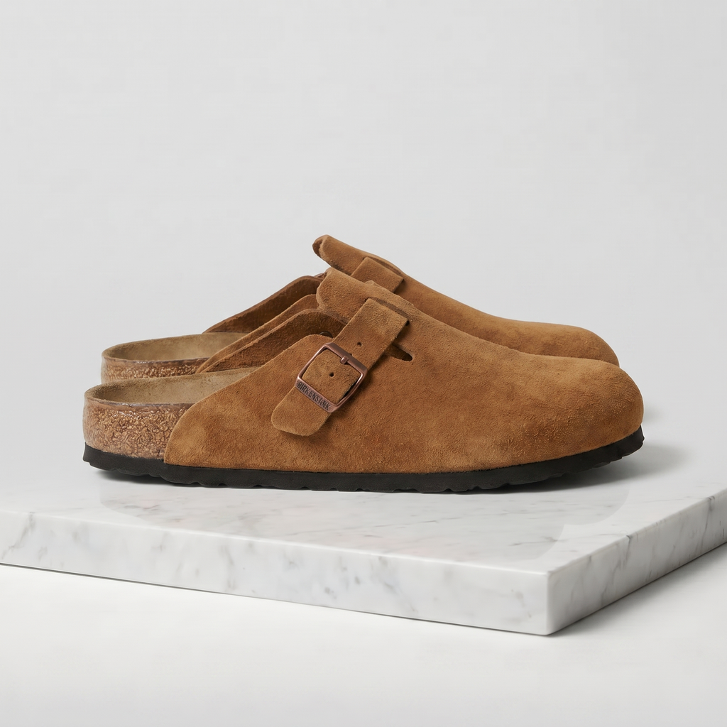 George | Elegant Buckle Strap Slippers Clog Mules