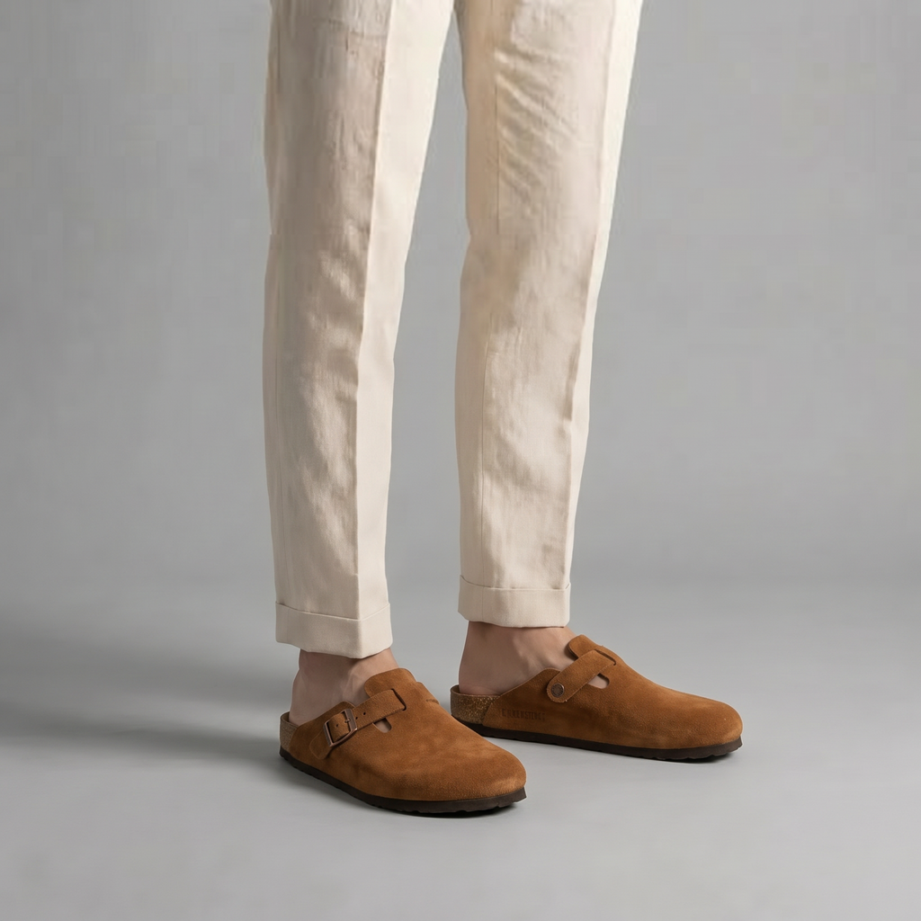 George | Elegant Buckle Strap Slippers Clog Mules