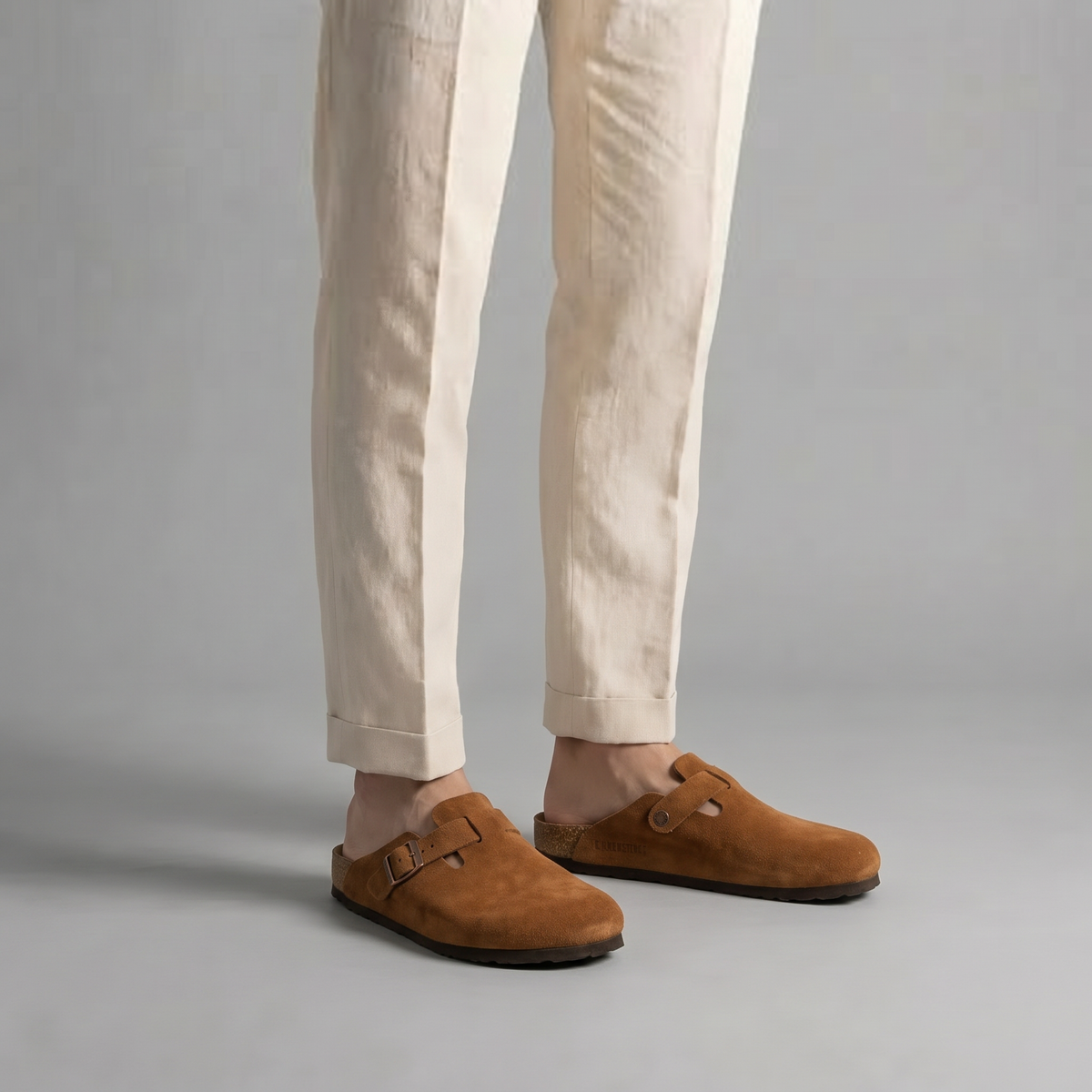 George | Elegant Buckle Strap Slippers Clog Mules