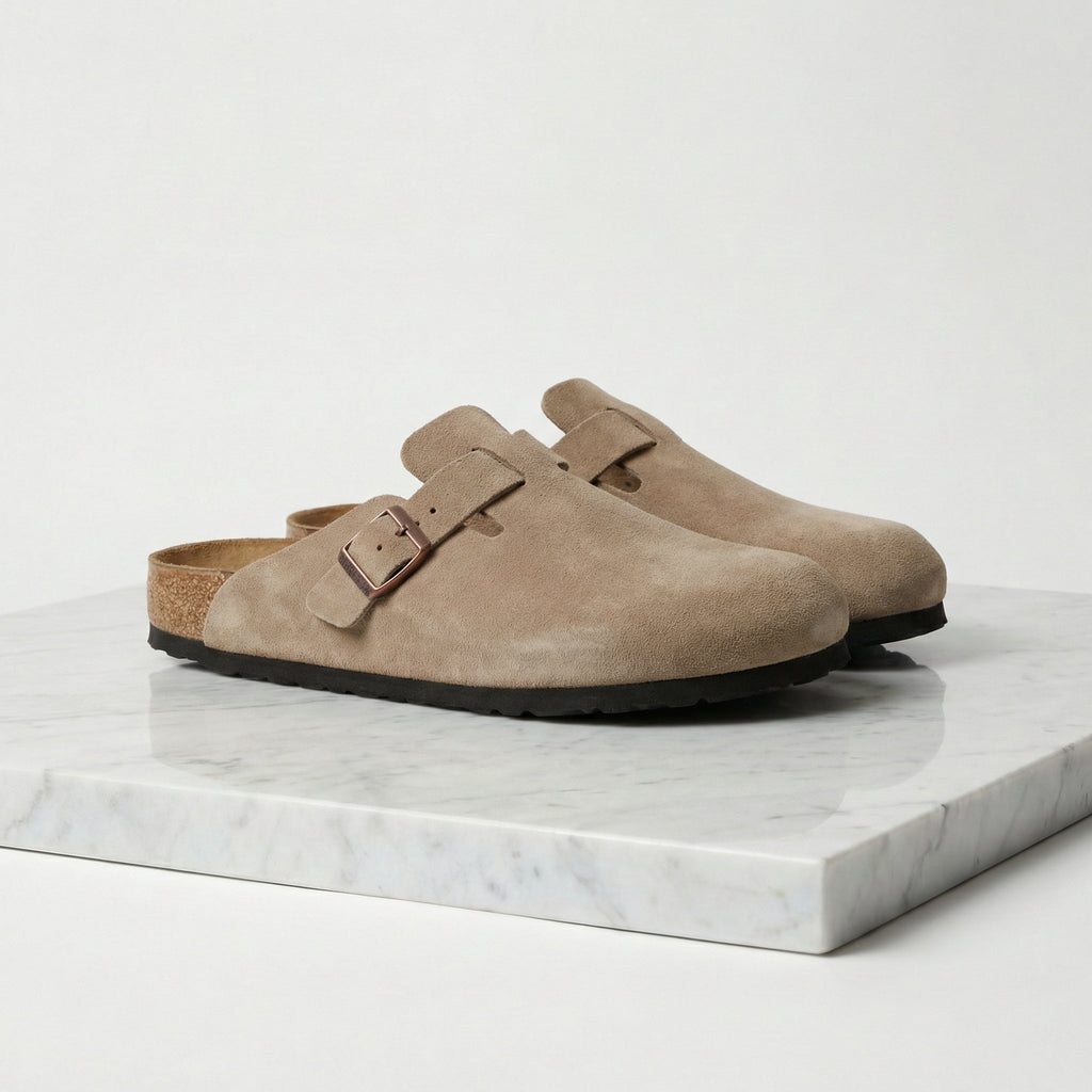 George | Elegant Buckle Strap Slippers Clog Mules