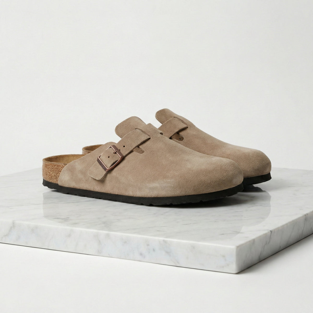 George | Elegant Buckle Strap Slippers Clog Mules