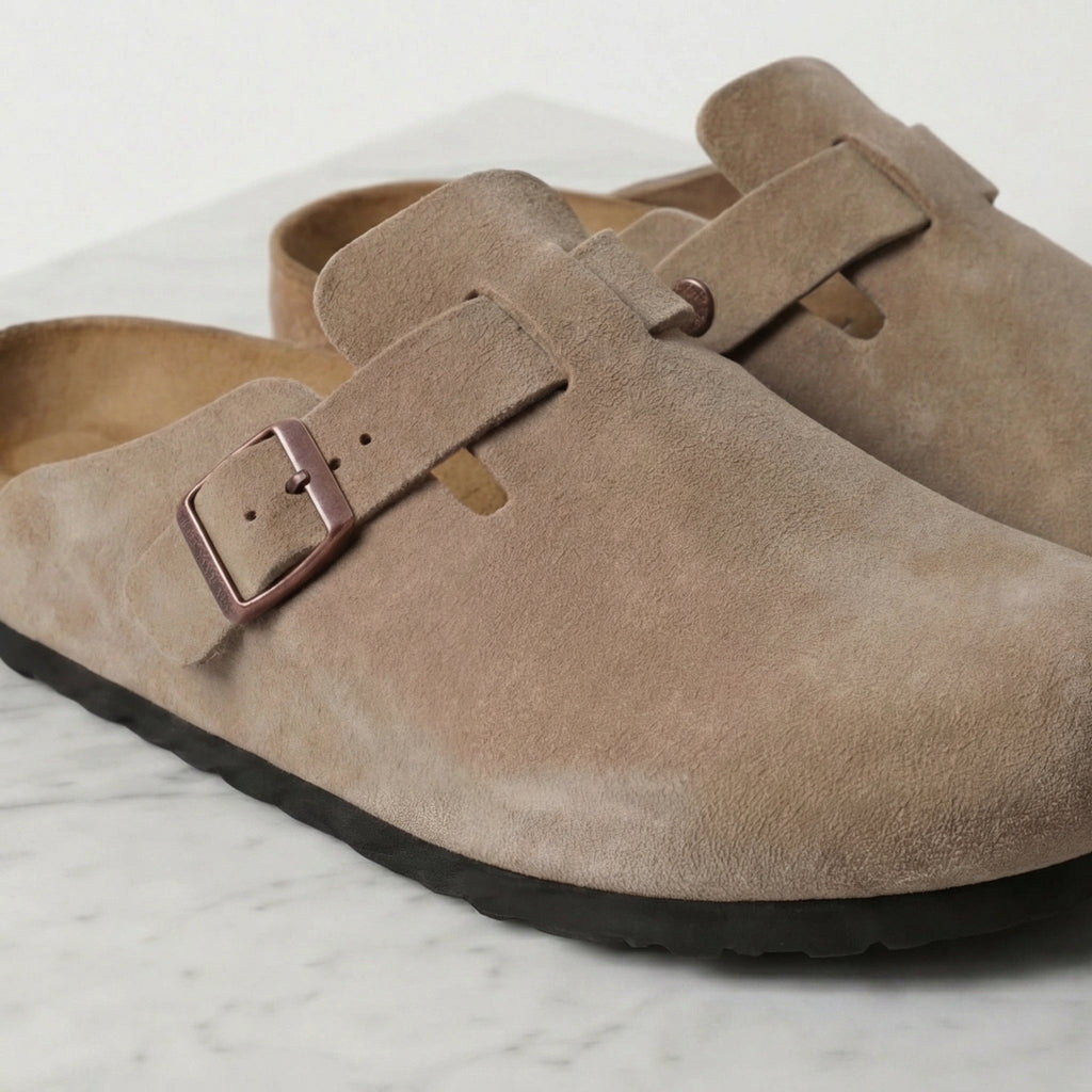 George | Elegant Buckle Strap Slippers Clog Mules