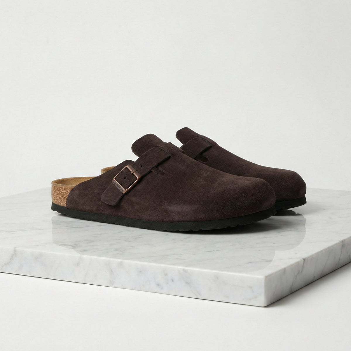 George | Elegant Buckle Strap Slippers Clog Mules