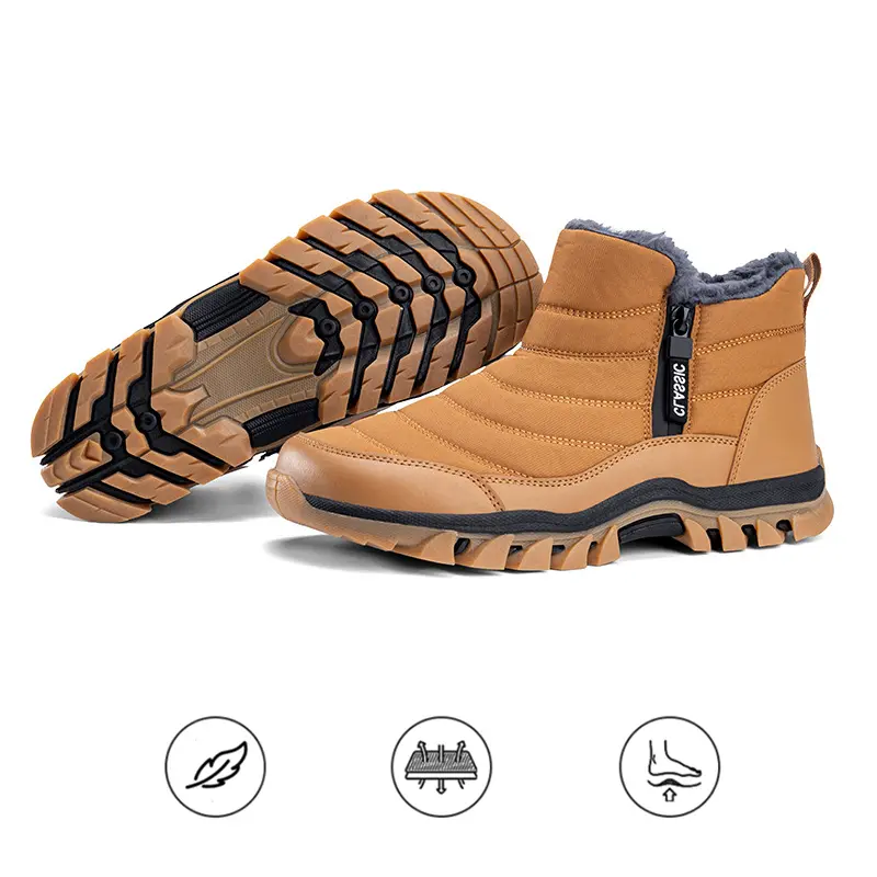 George | Side Zip Winter Hiking Mens Boots