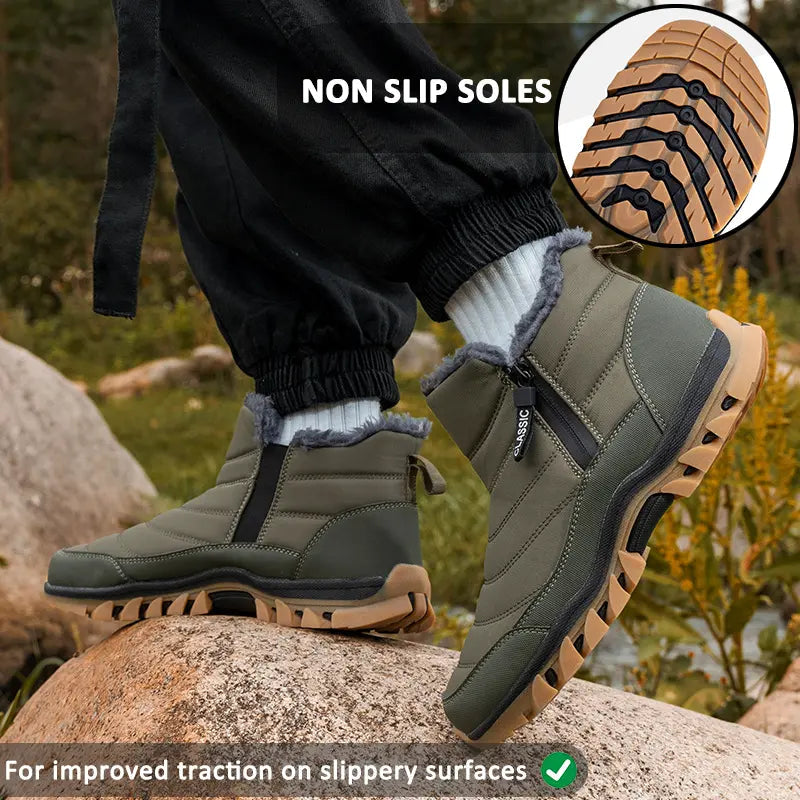George | Side Zip Winter Hiking Mens Boots