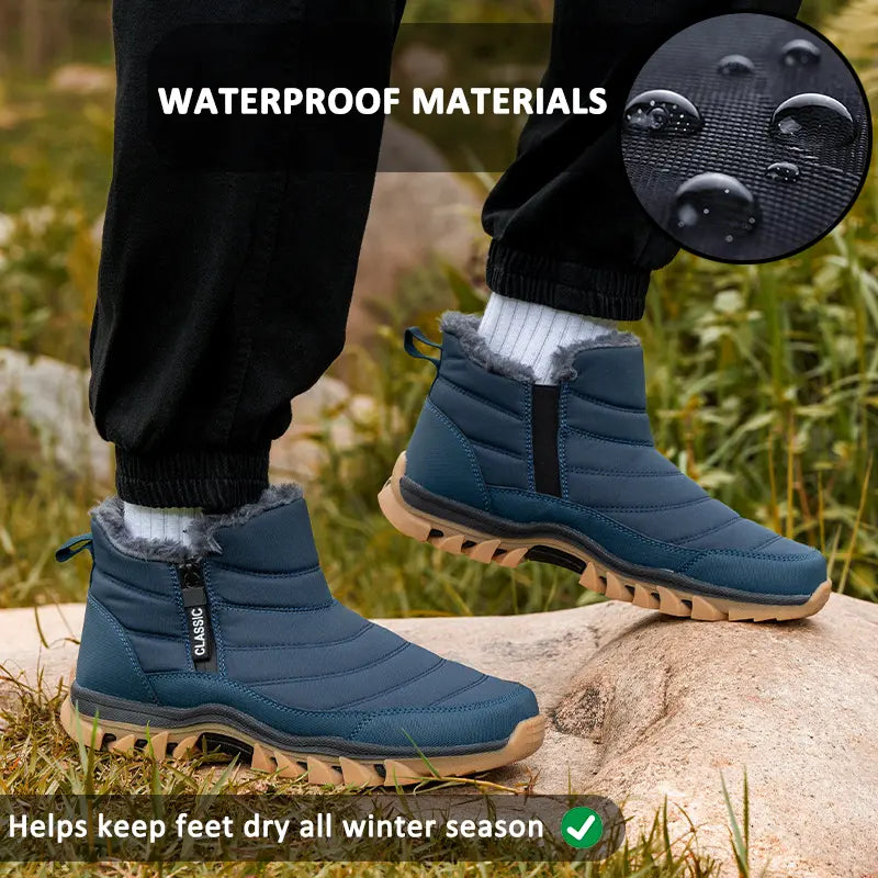 George | Side Zip Winter Hiking Mens Boots