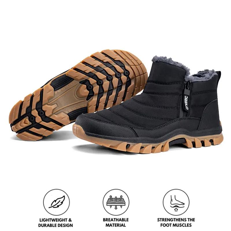 George | Side Zip Winter Hiking Mens Boots