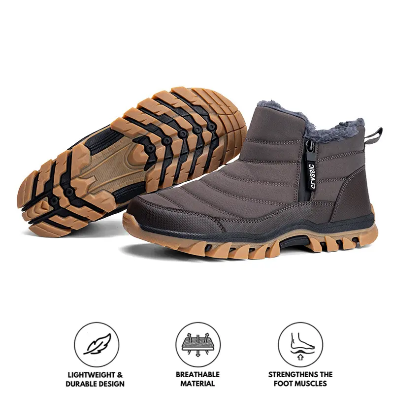 George | Side Zip Winter Hiking Mens Boots