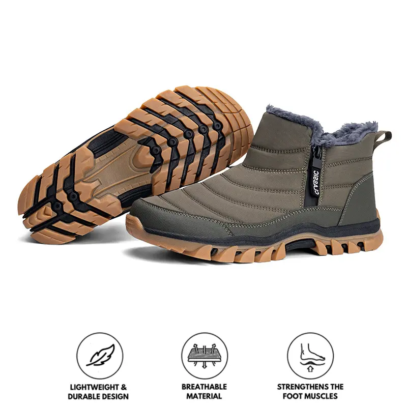 George | Side Zip Winter Hiking Mens Boots