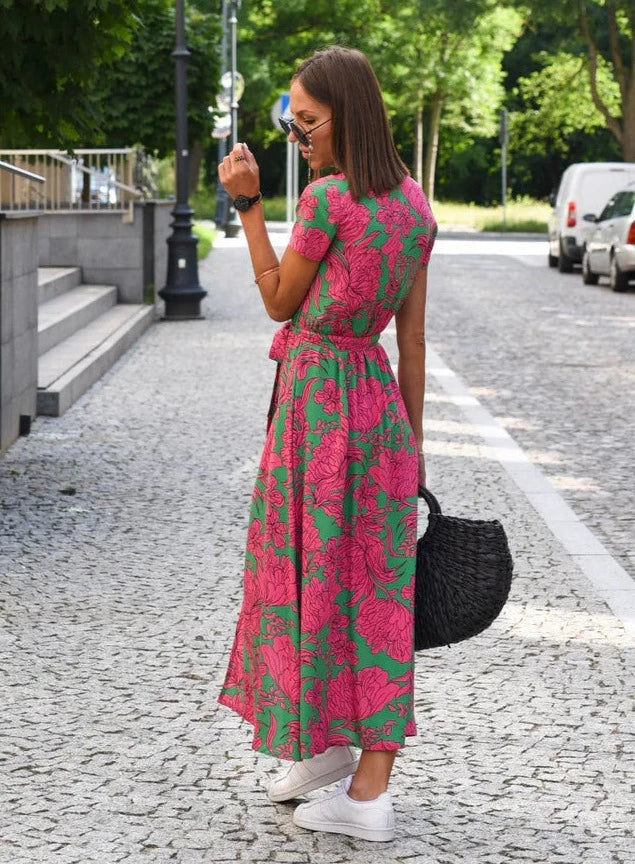 Grace | Floral Wrap Maxi Cocktail Dress