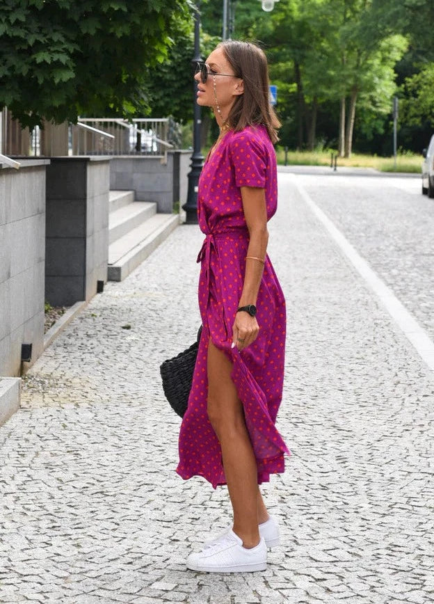 Grace | Floral Wrap Maxi Cocktail Dress