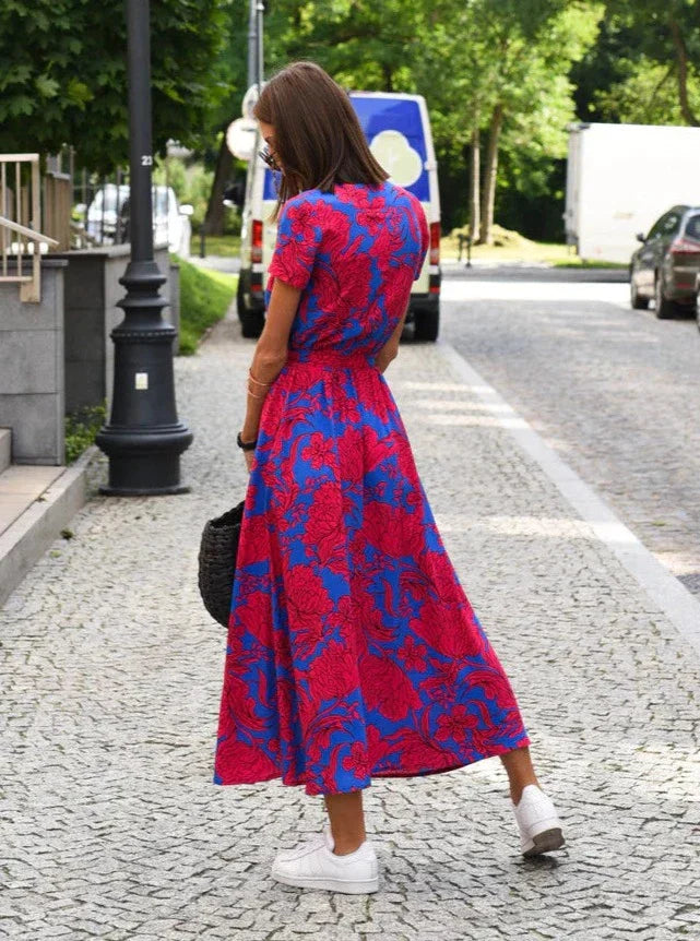Grace | Floral Wrap Maxi Cocktail Dress