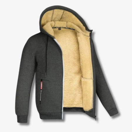 Freddie | Graceful Sherpa Lined Zip-Up Hoodie Jacket