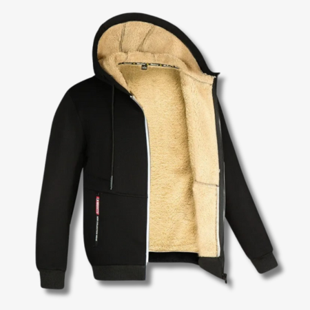 Freddie | Graceful Sherpa Lined Zip-Up Hoodie Jacket