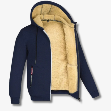 Freddie | Graceful Sherpa Lined Zip-Up Hoodie Jacket