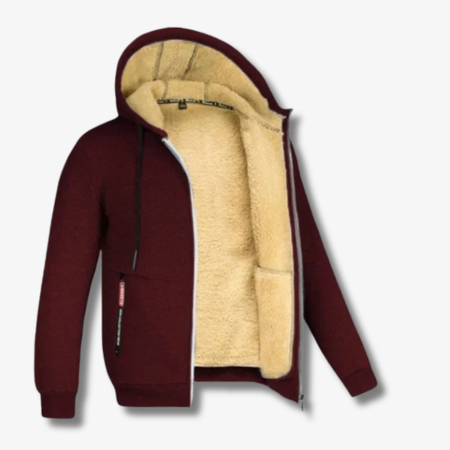 Freddie | Graceful Sherpa Lined Zip-Up Hoodie Jacket