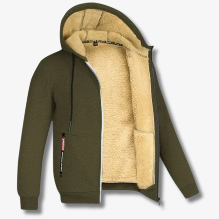 Freddie | Graceful Sherpa Lined Zip-Up Hoodie Jacket