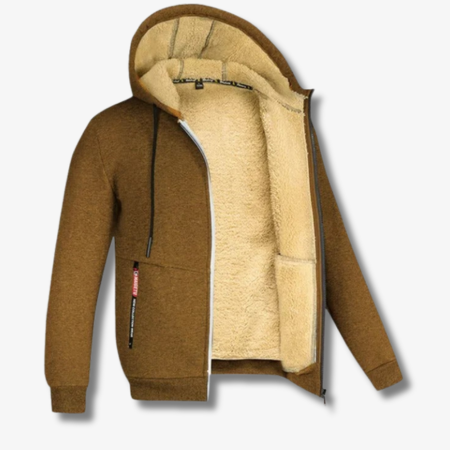 Freddie | Graceful Sherpa Lined Zip-Up Hoodie Jacket