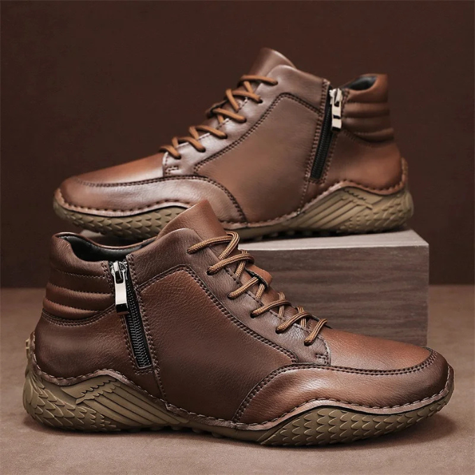 Grayson | Lace-Up Side Zip Mens Boots
