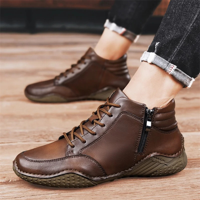 Grayson | Lace-Up Side Zip Mens Boots