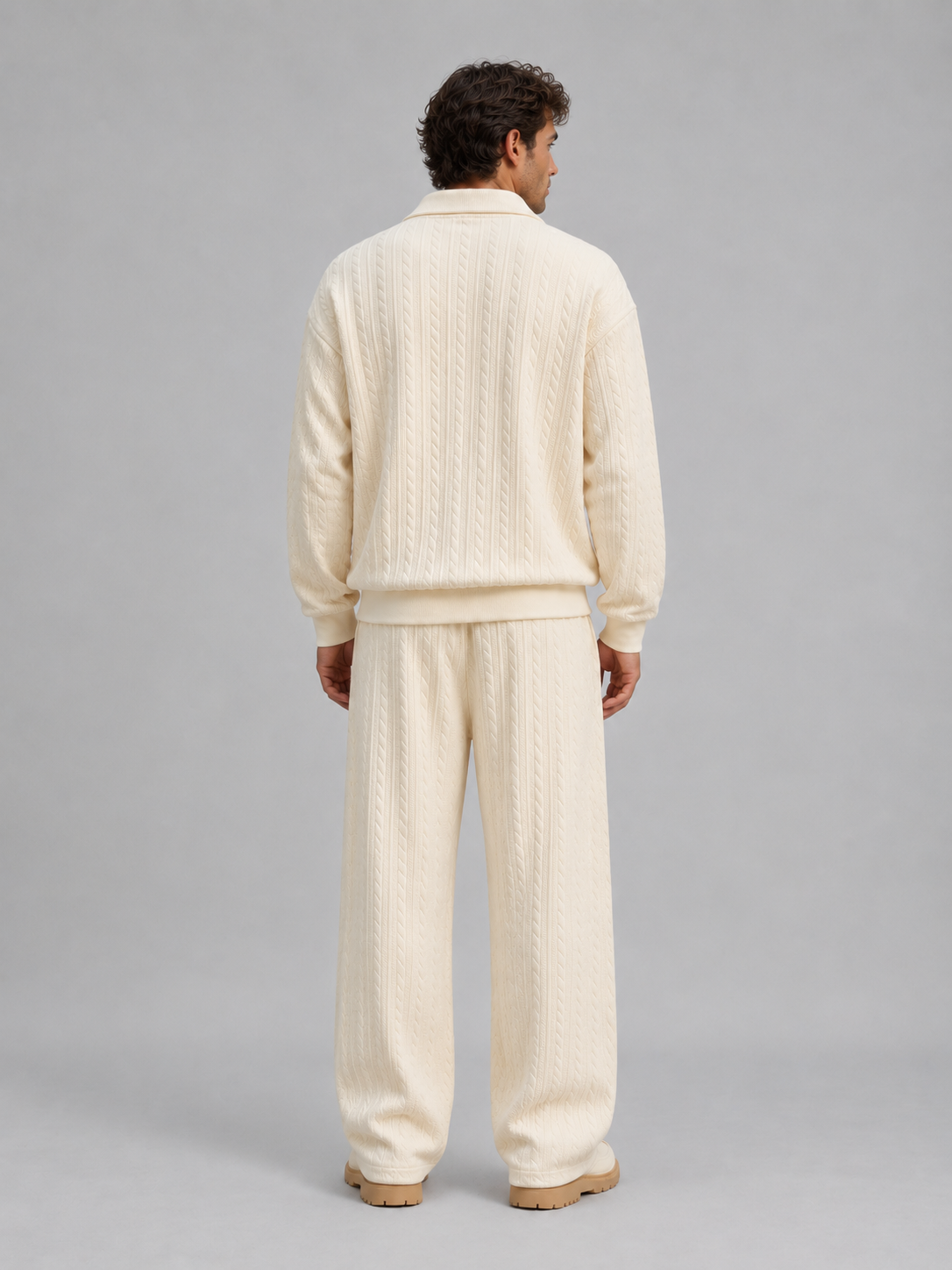 Grayson | Stylish Cable Knit Two-Piece Tracksuit Set