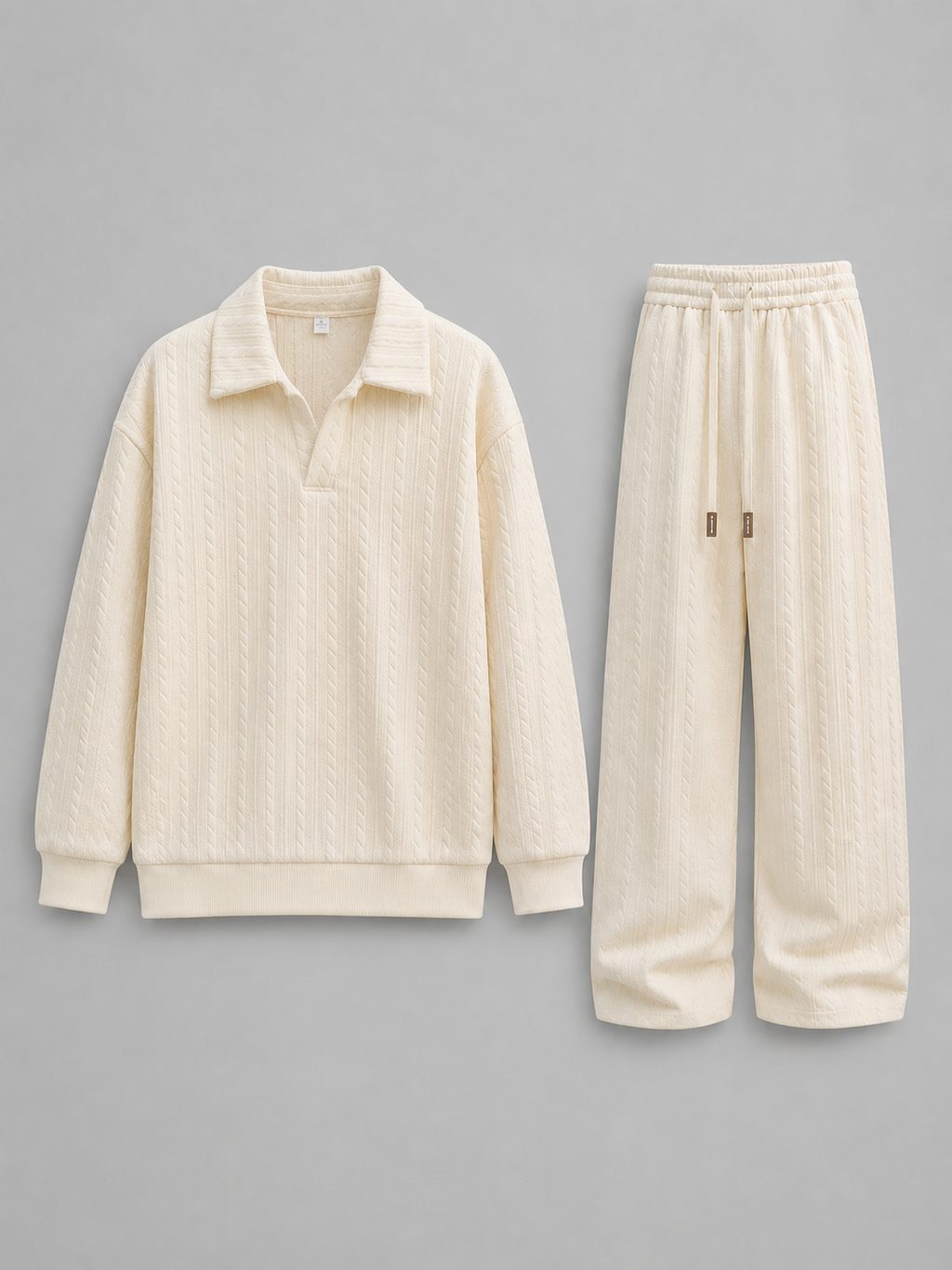 Grayson | Stylish Cable Knit Two-Piece Tracksuit Set