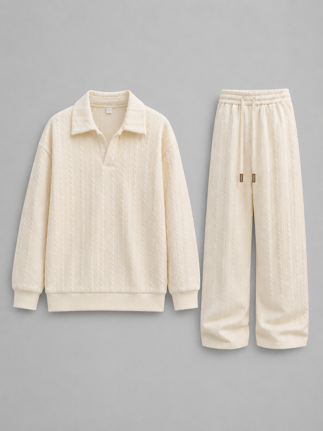 Grayson | Stylish Cable Knit Two-Piece Tracksuit Set