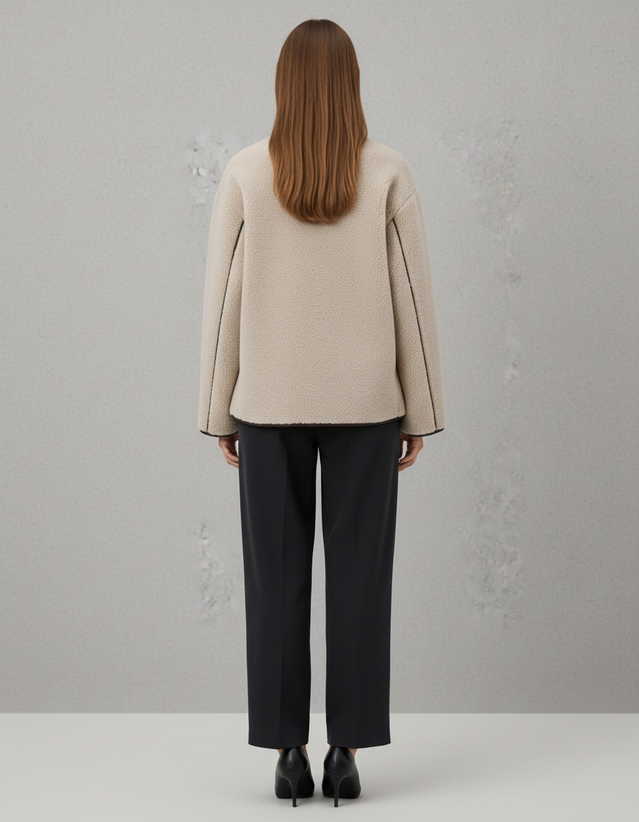 Hallie | Chic Oversized Faux Fur Coat with Toggle Fastening
