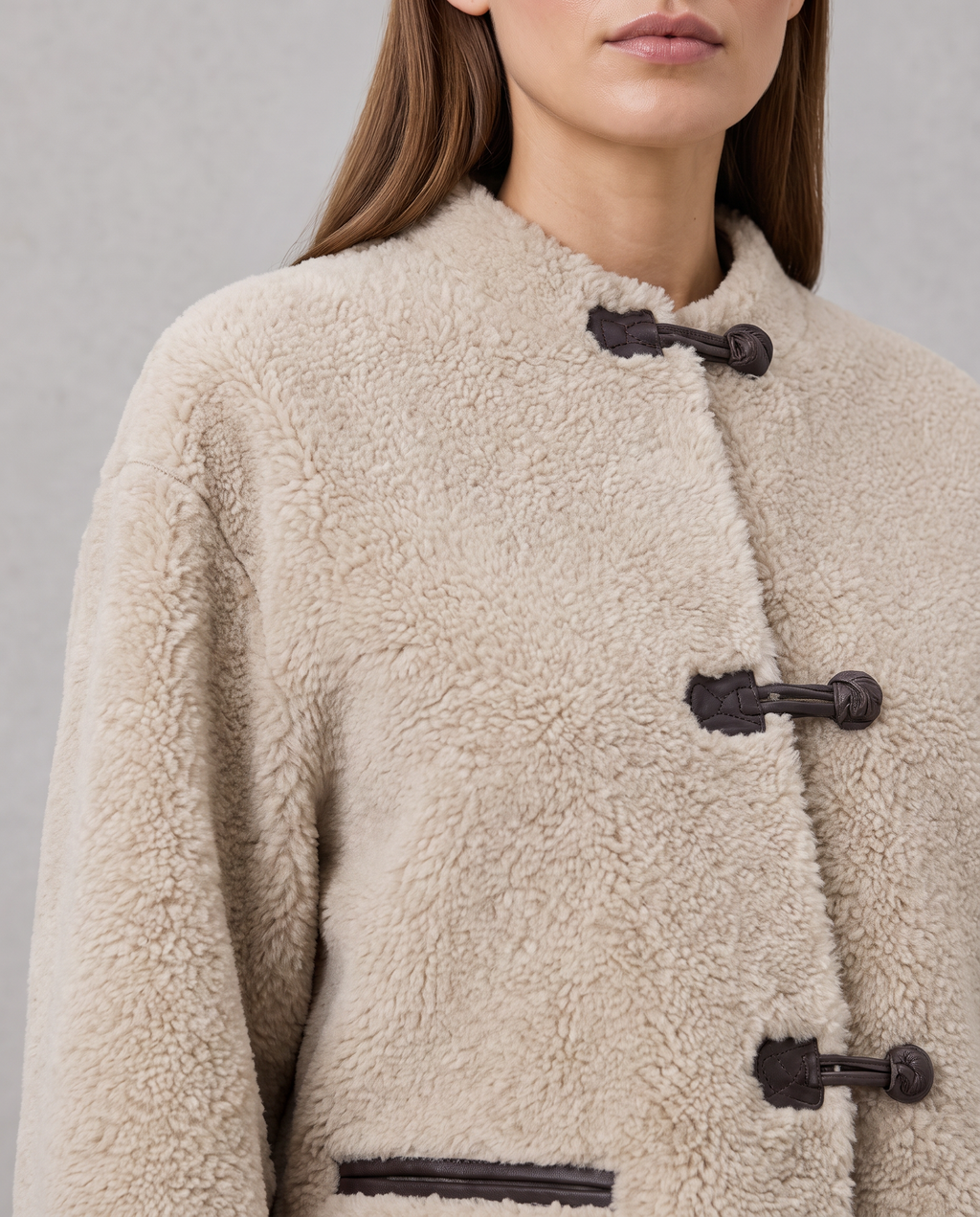 Hallie | Chic Oversized Faux Fur Coat with Toggle Fastening