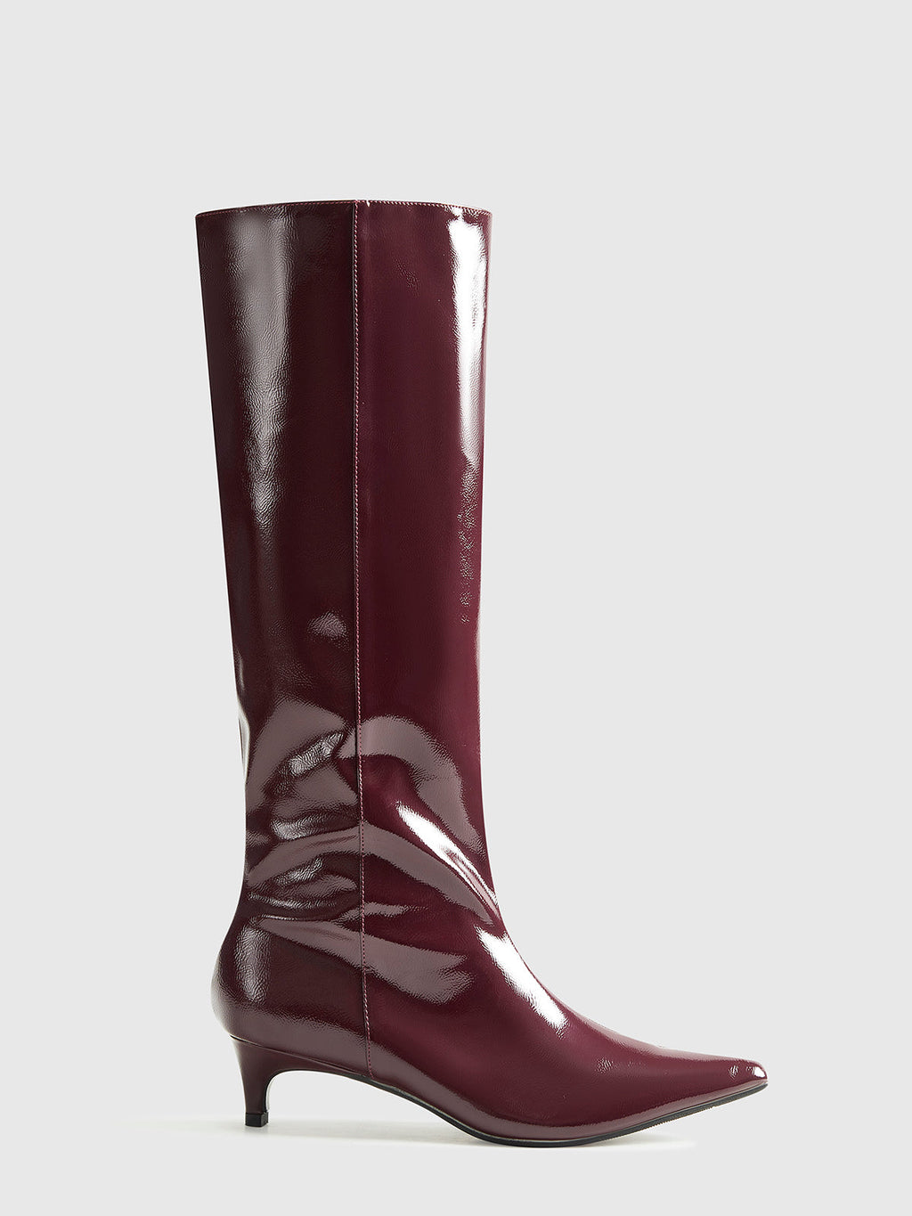 Hallie | Elegant Kitten Heel Knee High Boots